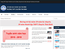 Tablet Screenshot of chuyenthaibinh.edu.vn